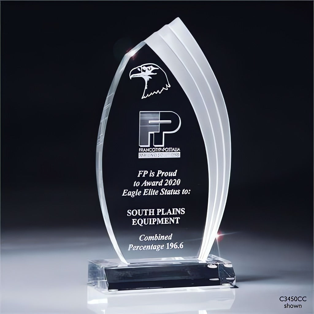 Clear Cascade Collection Lucite Award
