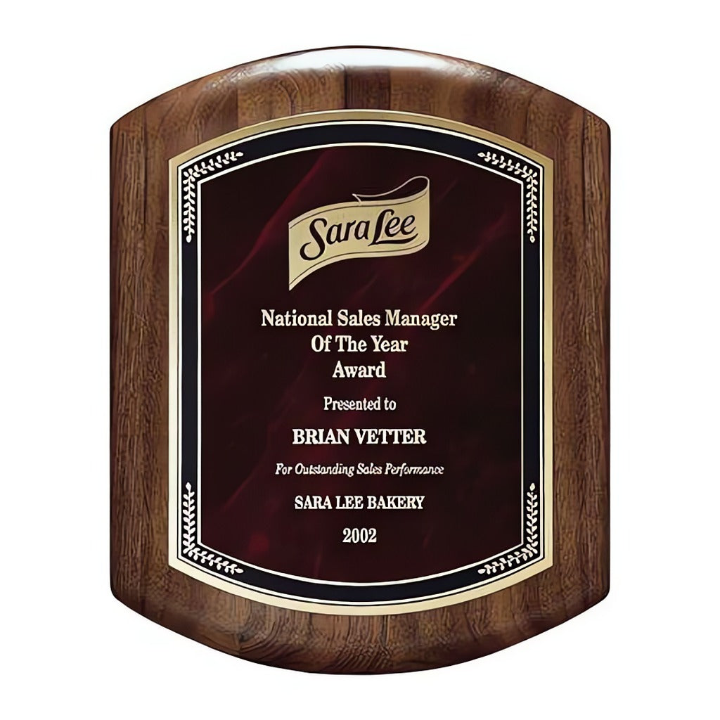 Red Barrel Plaque with Marble Mist Plate