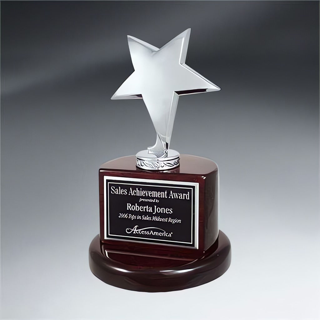 Stars Silver Trophy On Rosewood Piano