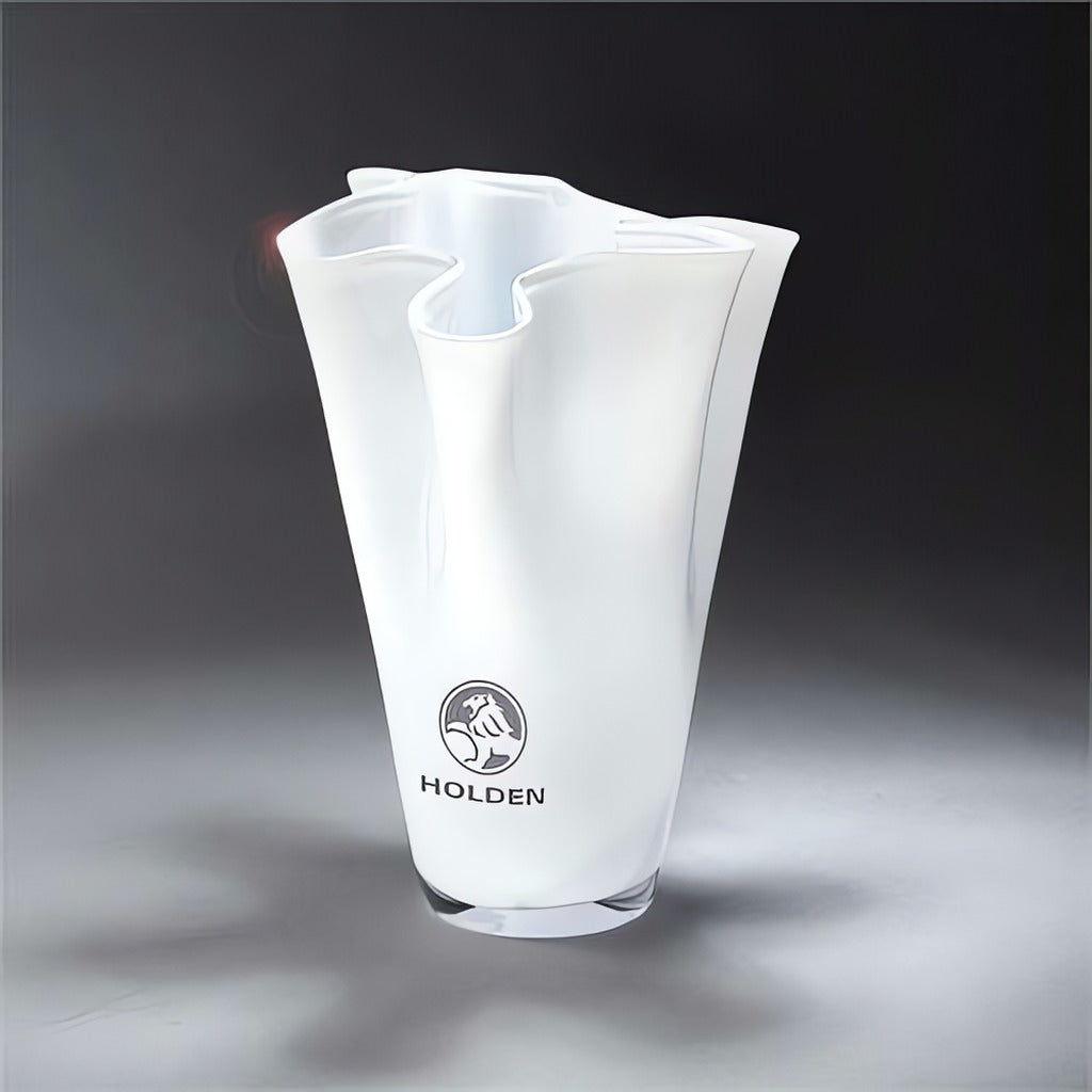 White Fluted Vase