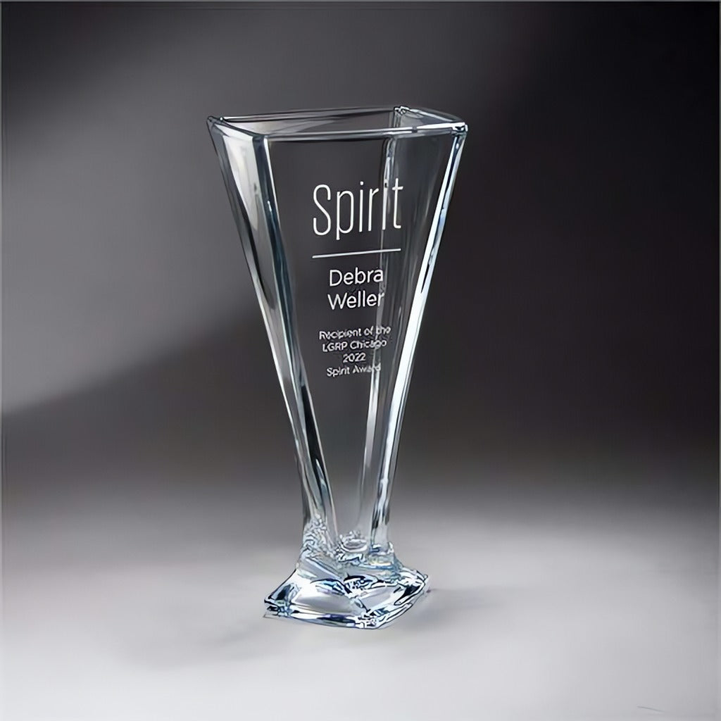 Clear Angular Vase