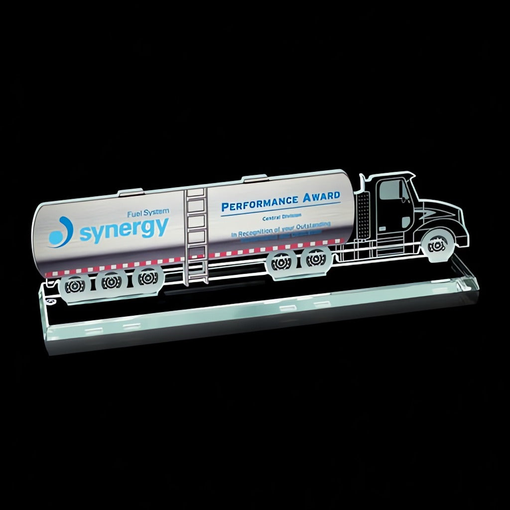 Tanker Truck Jade Glass Award