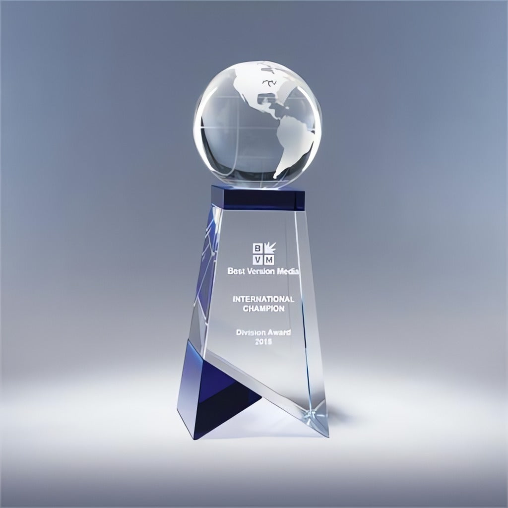 Crystal Globe Award Trophy