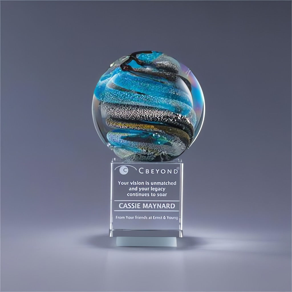 Helix Glass Art Trophy