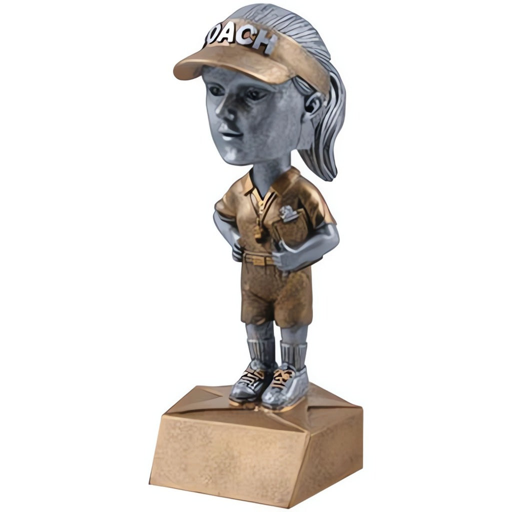 Female Coach Bobblehead Trophies