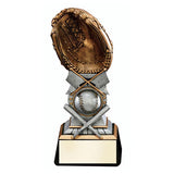 Crossed Bats Baseball Glove Trophies