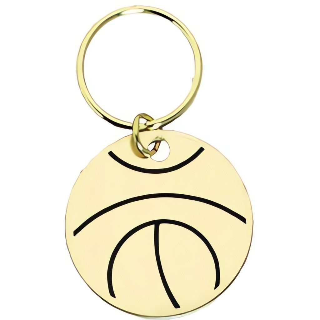 Basketball Brass Key Chain Medals