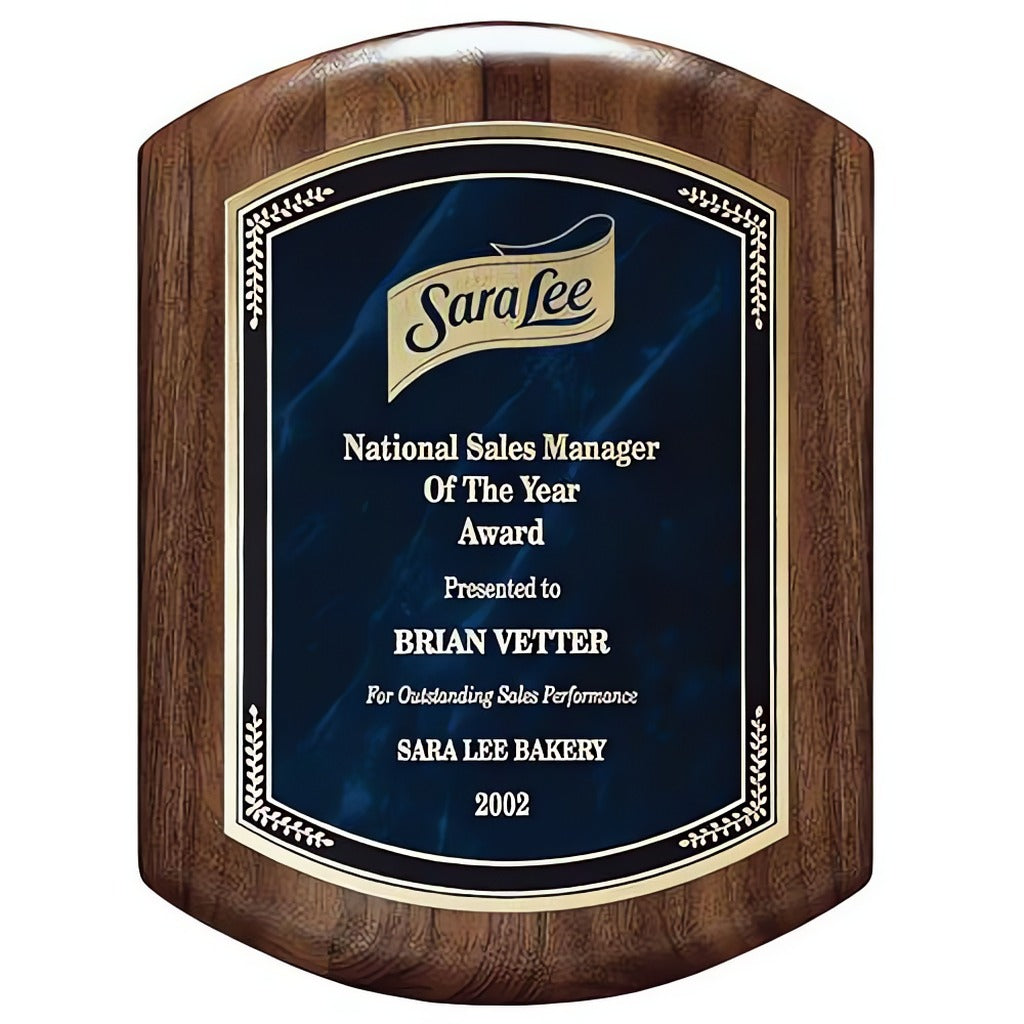 Blue Barrel Plaque w/ Marble Mist Small