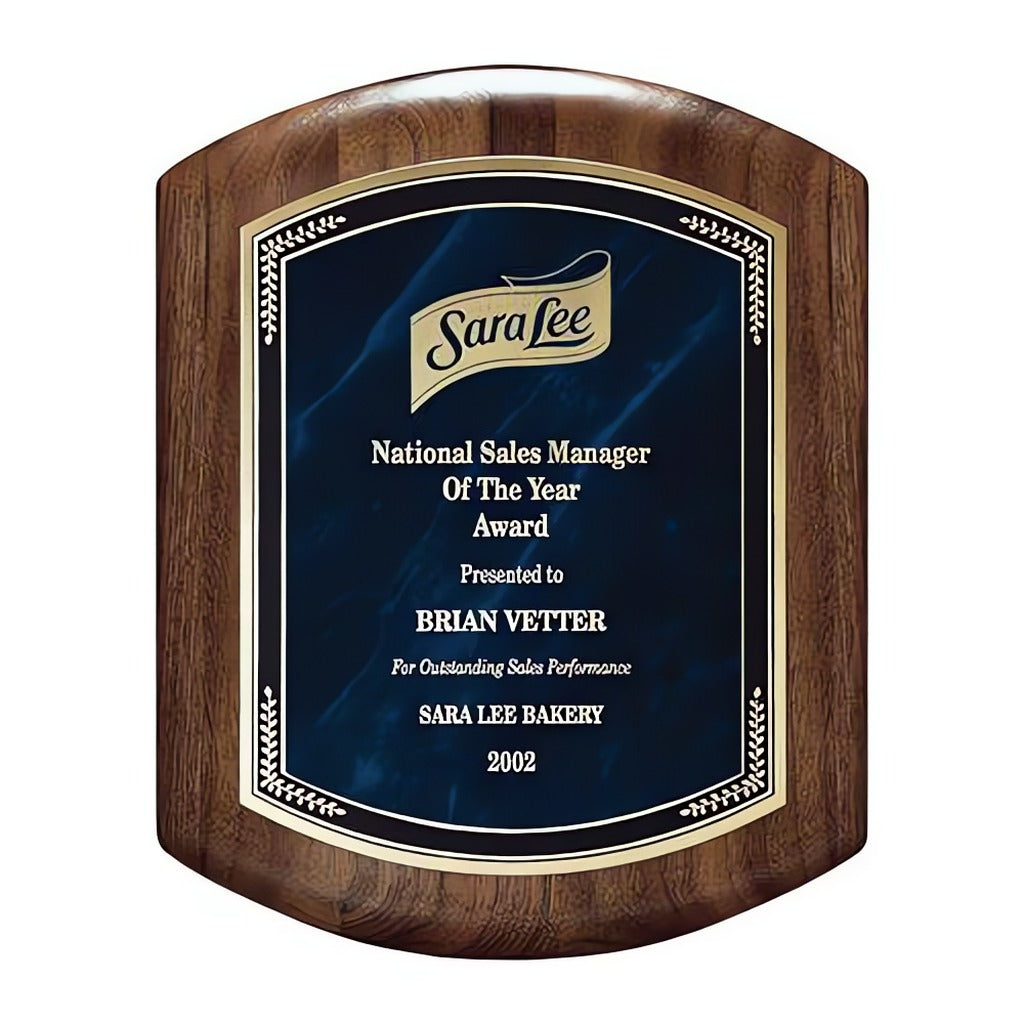 Blue Barrel Plaque w/ Marble Mist Large