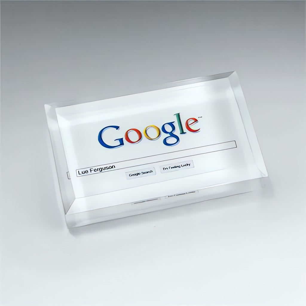 Crystal Card Paperweight w/ Digi