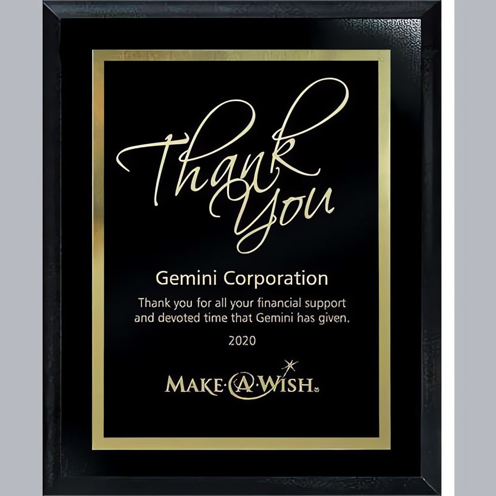 Simplicity Plate on Ebony Board Plaque