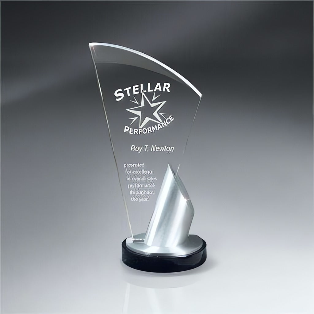 Spotlight Lucite & Aluminum Lucite Base