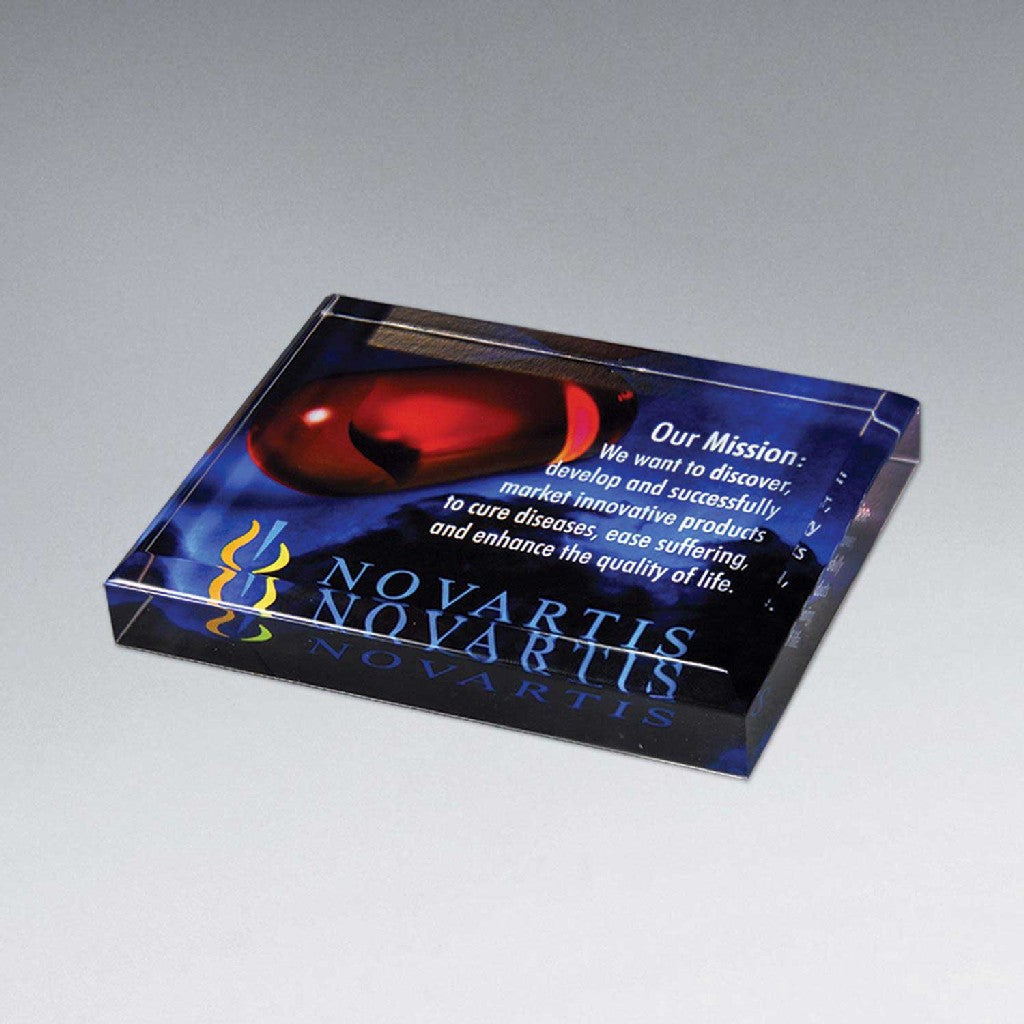 Thick Beveled Paperweight Award