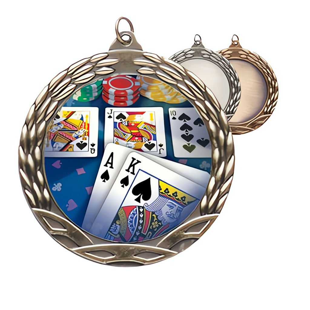 Poker Colored Insert Medals