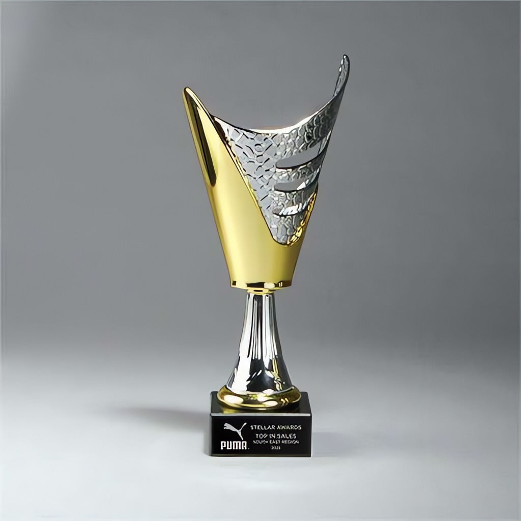Gold/Silver Plastic Cup on Marble Base
