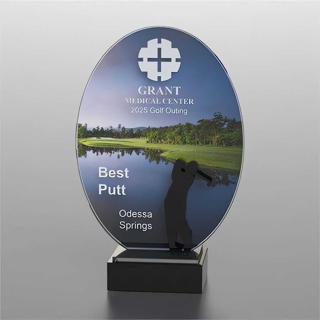 Golf Course Silhouette Award Trophy