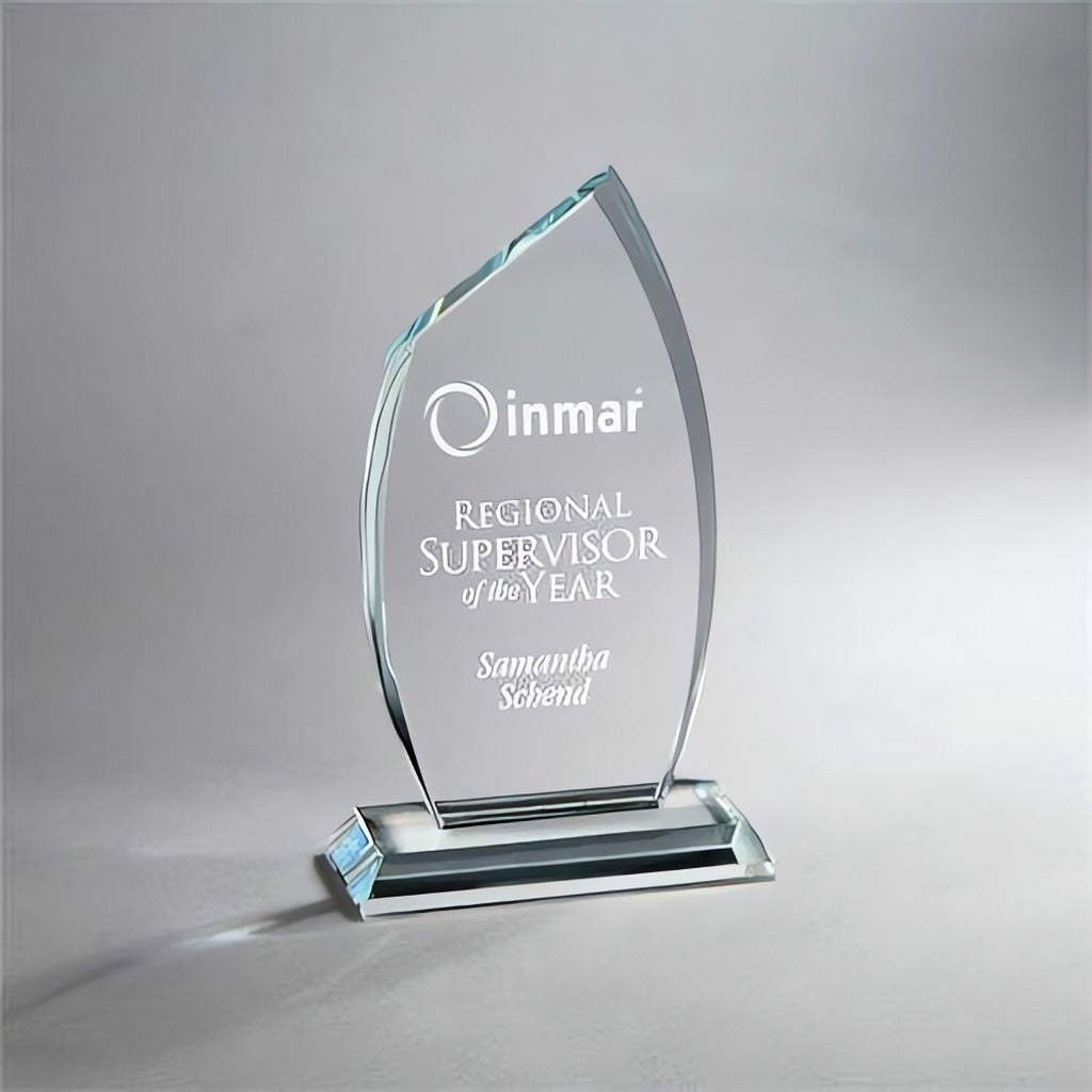 Modern Flame Clear Crystal Award