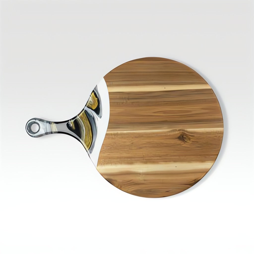 XL Round Acacia Board With Handle