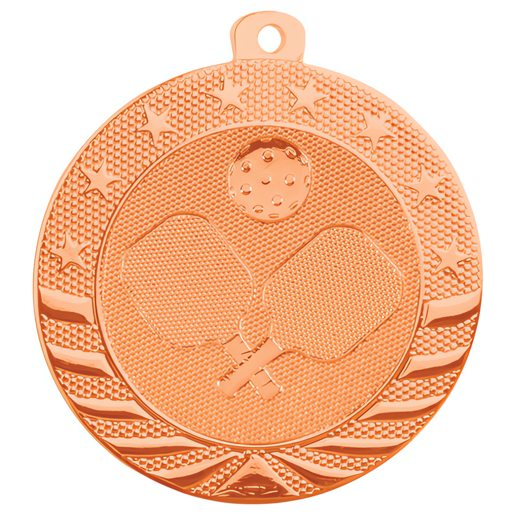 2" Bright Bronze Pickleball Starbrite Medal