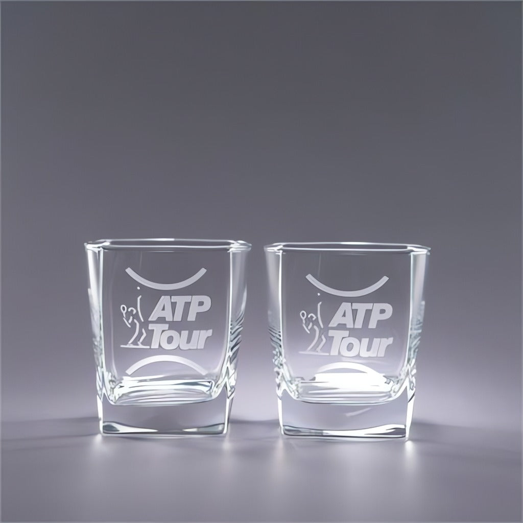 10.5oz Geo On The Rocks Glass: Traveler Case Set of 2