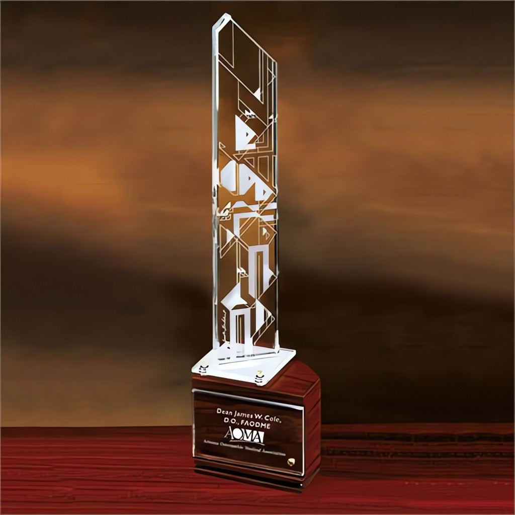 Harmonics Award with Lighted Wood Base