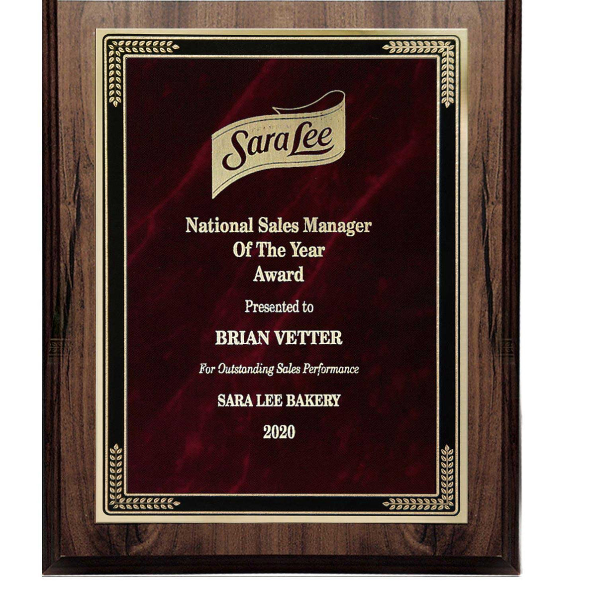 Ebony Finish Plaque with Marble Mist