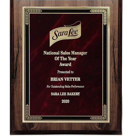 Ebony Finish Plaque with Marble Mist