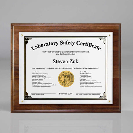 Certificate/Overlay Plaque for 7" x 5" Insert