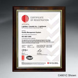 Slide-in Certificate Plaque - Walnut Finish for 8" x 6" Insert