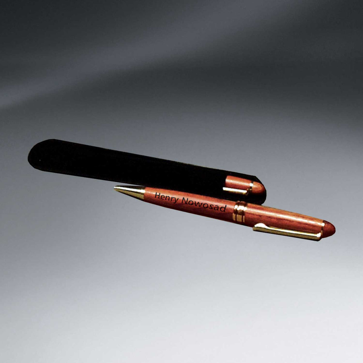 Rose Redwood Brown Gold Black Velvet Pouch