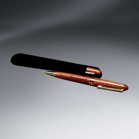 Rose Redwood Brown Gold Black Velvet Pouch