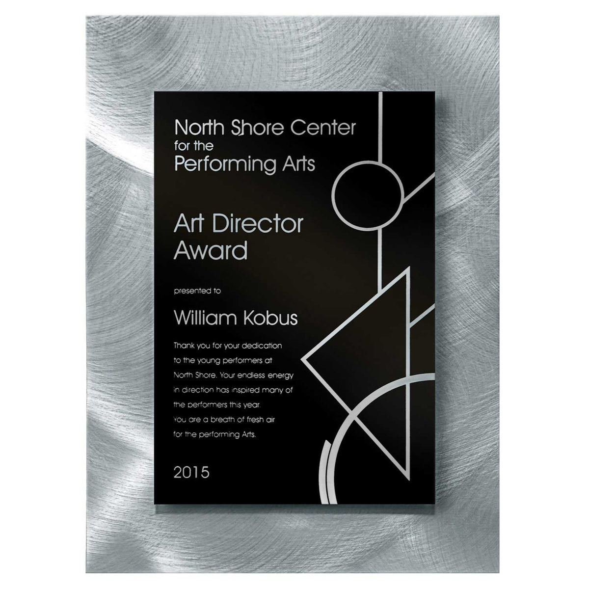 Architectural Swirl Metal Face Wall Plaque