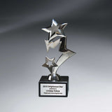 Cascade Metal Stars on Genuine Italian Marble Base - Small