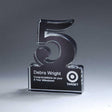 Anniversary Freestanding Single Digit Black 1 Year