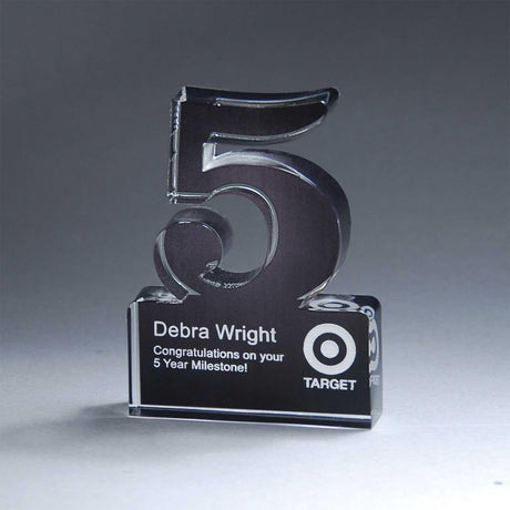 Anniversary Freestanding Single Digit Black 1 Year