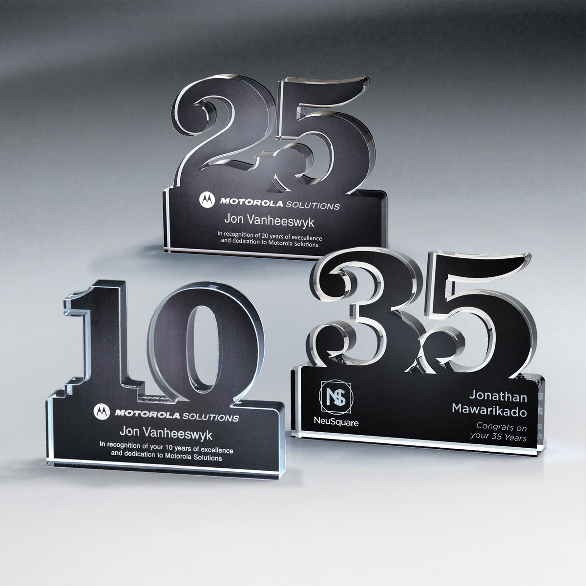 Anniversary Freestanding Two Digit Black 10 Years