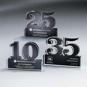 Anniversary Freestanding Two Digit Black 10 Years