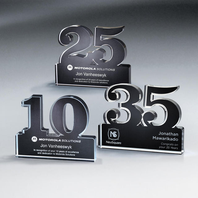 Anniversary Freestanding Two Digit Black 10 Years