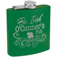 6 oz. Matte Black Stainless Steel Lasered Flask