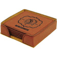 Leatherette Square 6-Coaster Set