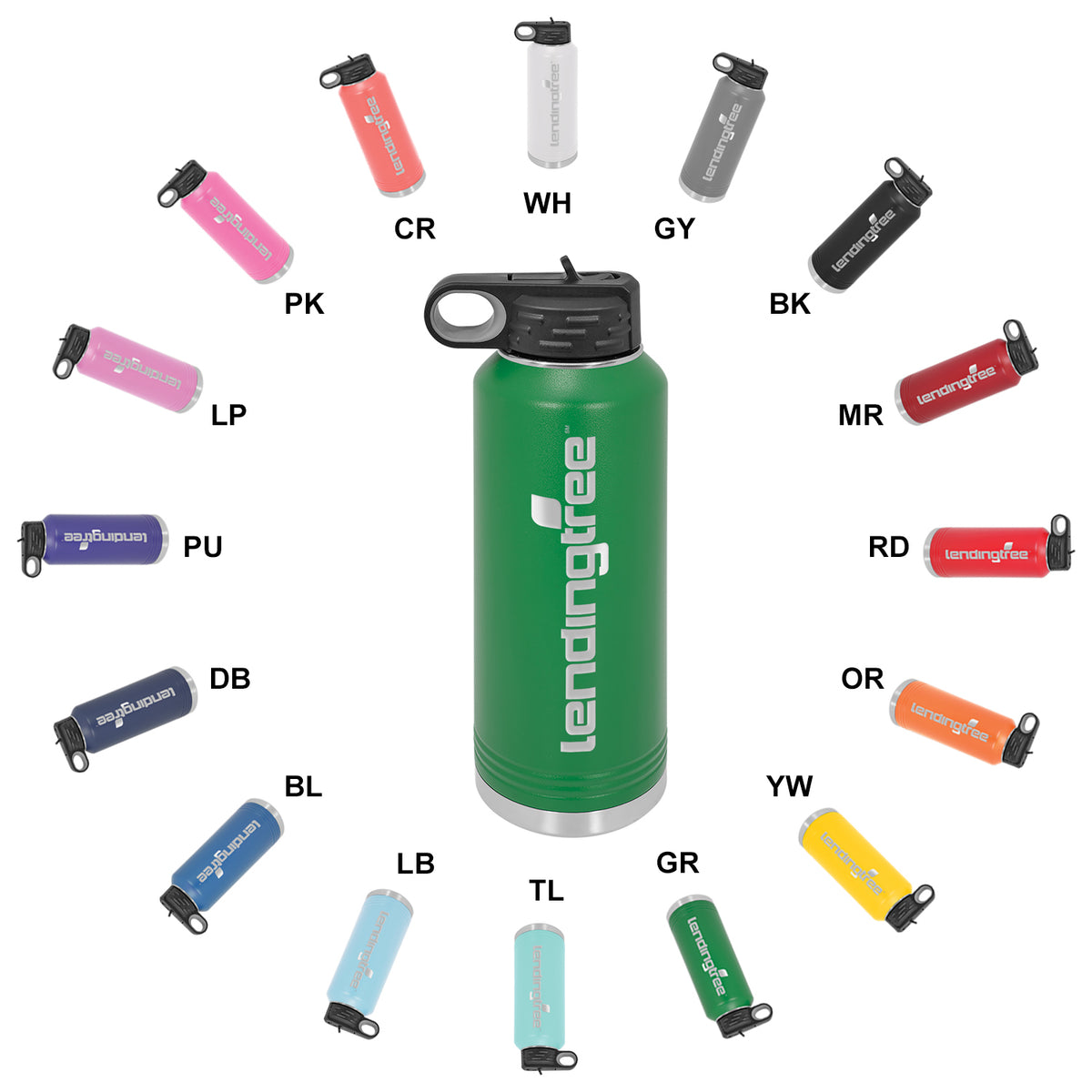 Powder Coated Travel Water Bottle