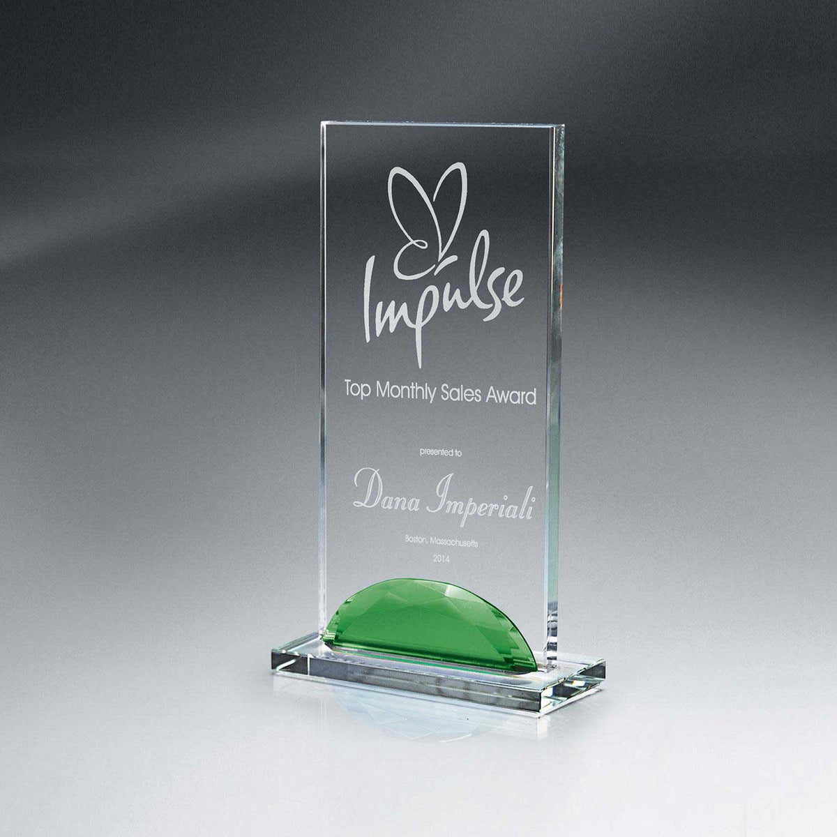 Optic Crystal Gemstone Award - Small