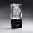 Carved Clear Crystal on Black Base with Choice of Medallion (Includes Silver Color-Fill on Black)