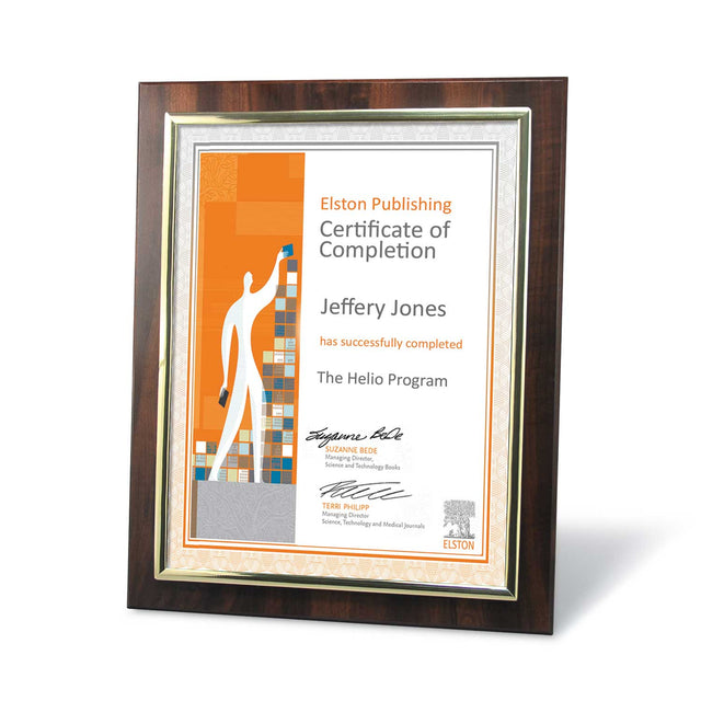 Certificate Frame with Metallized Accent