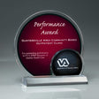 Arched Brilliance Lucite Award on Clear Base  (Includes Laser in 2 Locations)