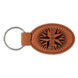 Leatherette Oval Keychain